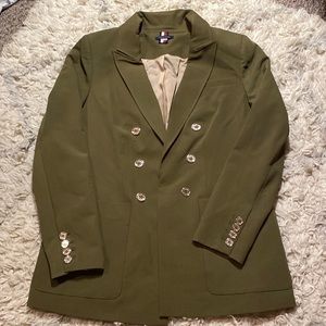 TOMMY HILFIGER ARMY GREEN SUIT JACKET SIZE 16